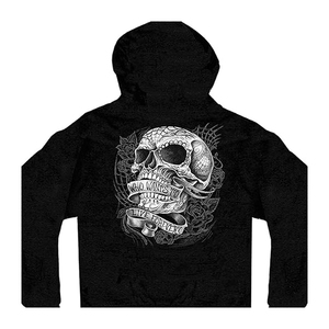 Sudadera con capucha gráfica con estampado de Calavera, sudaderas gráficas de calle para hombre, sudadera con cremallera de algodón 100%, Tops informales para hombre - Product Image 2