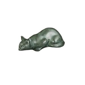 Urne commémorative de cendres de chat de qualité fiable Urne pour animaux de compagnie de crémation en métal structuré pour les cendres funéraires de chat - Product Image 1