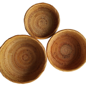 Cuenco de ratán tejido a mano de Vietnam \ Artesanía natural sostenible y elegante para hogares modernos - Product Image 6