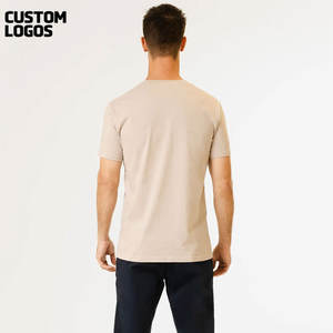 T-shirt à manches courtes pour hommes T-shirt 100% coton doux à col ras du cou pour hommes - Product Image 3
