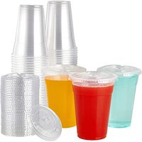 Vente en gros Tasses jetables en PET de différentes tailles de 12oz 16oz 24oz Tasse à café en PET transparente avec impression de logo personnalisé avec couvercles
