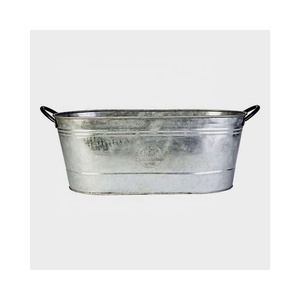 Maceta de Metal de alta calidad para flores, maceta Rectangular para jardín, colgante de jardín galvanizado, venta al por mayor - Product Image 1