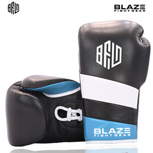 Manoplas de entrenamiento de cuero genuino con cordones de alta intensidad, guantes MMA que absorben la humedad, secado rápido para boxeo, bolsa pesada de combate - Product Image 4
