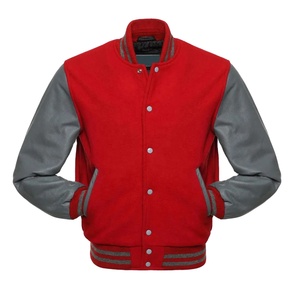 Customized Embroidery Leather Sleeve Baseball Letterman <b>Varsity</b> <b>Jacket</b> for Men Baseball <b>Jacket</b> - Product Image 4
