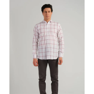 Chemise habillée pour homme de haute qualité, confortable, décontractée, à manches longues, à carreaux - Product Image 3