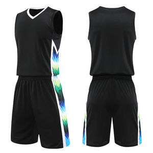 Uniforme de basket-ball OEM de bonne qualité à séchage rapide pour hommes, uniforme de basket-ball à manches courtes, uniforme d'équipe de basket-ball pour hommes - Product Image 2