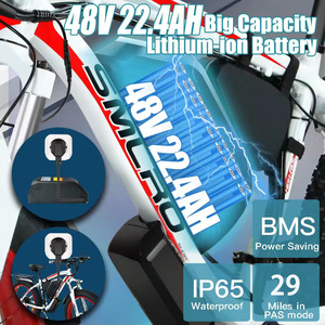 Tout nouveau vélo électrique Zeegr gros pneu Double moteur 2000w 48v 22.4ah vélo électrique de montagne longue portée - Product Image 3
