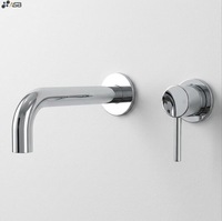 Robinet de lavabo mural en laiton certifié sans plomb, homologué Watermark, finition chrome PVD, WELS