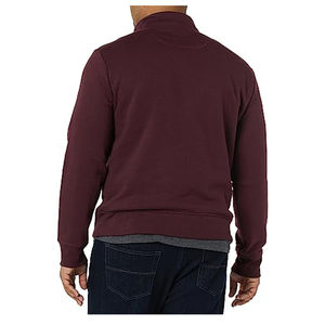 <b>Mens</b> <b>Fleece</b> Casual Winter <b>Quarter</b> Zipper Polo Shirt Loose Fit Collar Hot Warm Cotton Blended Zipper Sweatshirts - Product Image 4