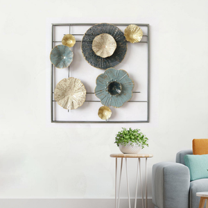 Ak – décoration murale en métal Floral en laiton avec Art mural en métal multicolore pour la décoration de la maison - Product Image 1