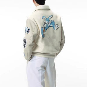 Chaqueta Universitaria de Moda para Hombre, Invierno 2026, Personalizada, al por Mayor, con Parche Bordado de Chenilla - Product Image 3