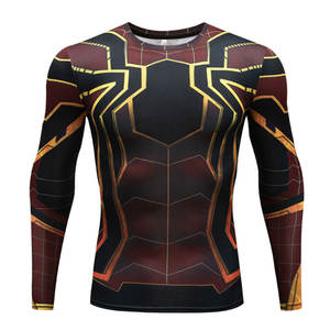 เสื้อยืดรัดกล้ามเนื้อผู้ชาย แบบสั่งทำพิเศษ สำหรับวิ่ง ออกกำลังกาย ฟิตเนส เล่นกีฬา คอกลม ระบายอากาศ แห้งเร็ว - Product Image 1