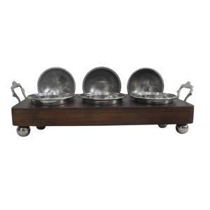 Plateau de service en métal en forme de feuille de conception faite à la main Vente chaude de produits sucrés ou de collations Équipement Dates ou plateau de service de fruits secs - Product Image 5