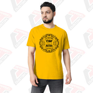 T-shirt confortable ultra doux essentiel pour hommes pour l'été Appliques écologiques Décoration Denim Batik Velours côtelé Options de tissu - Product Image 4