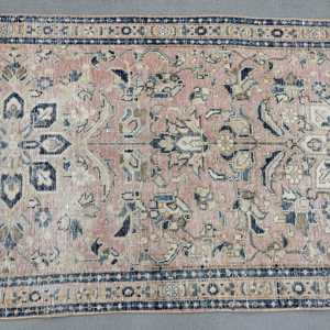 Tapis de 3,1 x 12,3 pieds, tapis turc, tapis persan bleu - Product Image 3