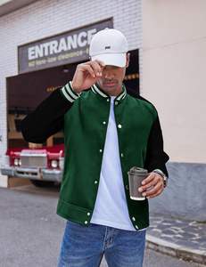 Veste universitaire à logo brodé sur le devant, streetwear d'hiver personnalisé pour équipe, faible MOQ, uniforme d'école secondaire, veste de lettreman - Product Image 3