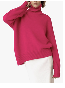 Pull à col roulé en maille épaisse à manches longues, ourlet asymétrique, tendance, nouvelle arrivée, logo personnalisé, usine directe, Bangladesh - Product Image 6