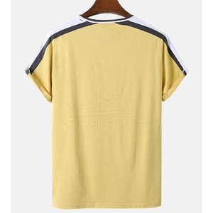 Camiseta Amarilla para Hombre, Transpirable, de Algodón, Estilo Urbano, Cuello Redondo, Impresión Personalizada, Ropa al por Mayor, Camisetas con Impresión Personalizada - Product Image 2