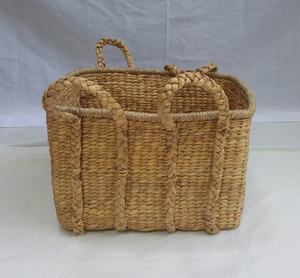 High quality classic design water hyacinth <b>baskets</b> with <b>handles</b> for home storage & organization home and kitchen made in - Product Image 5