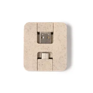 Hub USB Personalizzabile in Fibra di Grano Caco, Gadget Promozionale Personalizzato - Product Image 4