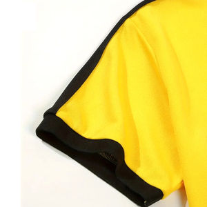 Confortable produit de la plus haute qualité nouvelle conception hommes portent des chemises élégantes en coton polo respirant de couleur jaune - Product Image 5