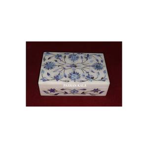 Cajas de joyería de regalo de nácar con incrustaciones de mármol natural blanco hecho a mano y caja de regalo decorativa al mejor precio para venta al por mayor - Product Image 1