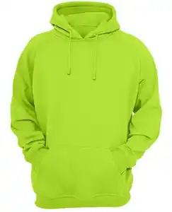 Флуоресцентный зеленый пуловер толстовки на заказ безопасные толстовки 100% хлопковые флисовые стильные рабочие пуловеры толстовки