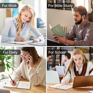 สมุดบันทึกแบบสันห่วง ปกแข็ง หนัง ด้านในเป็นหนัง  พร้อมตารางเนื้อหา หมายเลขหน้า เหมาะสำหรับทำงานและเรียน - Product Image 6