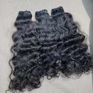 Unprocessed Virgin Cuticle Intact Hair Bundle Vendors Bulk Double Drawn Weft Raw Indian Temple Human Hair Extensions - Product Image 5