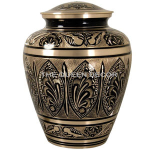 Urna de cremación funeraria y de entierro de diseño grabado Urnas de cremación de alta calidad estándar Cenizas para adultos Urnas conmemorativas funerarias - Product Image 4