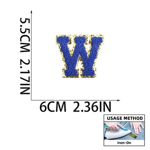 2024 unisexe personnalisable haute qualité tissu patchs mode brodé coudre Logo modèles Alphabet lettres coeur fleur ODM - Product Image 6