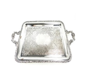 Handmade Brass Food <b>Tray</b> Customized Shape <b>Large</b> Size Ideal for Home and Hotel Elegant Dessert Serving - Product Image 1