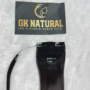 Extension de tissage de cheveux Remy indiens naturels queue de cheval crue pour les filles et les femmes - Product Image 3