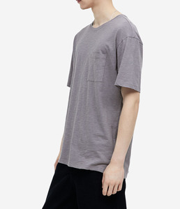 เสื้อยืดผู้ชายสีพื้นแบบมีกระเป๋าด้านหน้าดีไซน์ใหม่เสื้อยืดผ้าฝ้ายคอมบ์น้ำหนัก220กรัมขนาดใหญ่พิเศษ - Product Image 5