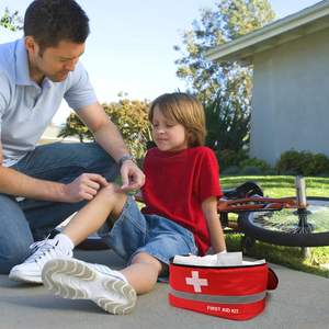 Portable Vintage Polyester Essential First Aid Storage <b>Bag</b> for Home Outdoor <b>Travel</b> Car Camping and Hiking Use - Product Image 2