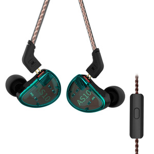 Casque filaire KZ AS10 HiFi Stéréo, Écouteurs intra-auriculaires à 5 armatures équilibrées <span class=keywords><strong>avec</strong></span> ANC et LHDC, Câble détachable pour DJ et scène - Product Image 1