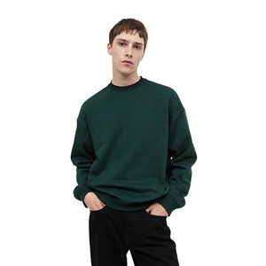 Sweat-shirt pour homme en coton de haute qualité, vente en gros, personnalisé, manches longues, col rond, chemise olive, motif 3D lourd, vêtements à la mode - Product Image 1