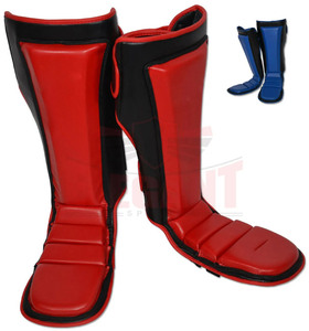 2024 Elegant Sports High Quality Shin <b>Pad</b> Men's Muay Thai Synthetic Leather Kick Boxing and Soccer Shin <b>Pad</b> - Product Image 1