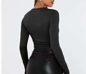 Services OEM personnalisés, t-shirts à manches longues pour hommes de haute qualité, double couche, couleur noire, vente en gros, respirant, séchage rapide, flanelle - Product Image 3