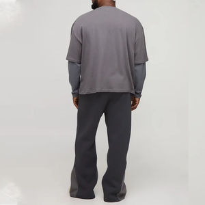 Sudaderas con Capucha de Algodón Lavado al Ácido Personalizadas para Hombre, Sudadera con Capucha Extra Grande con Cierre, Hombros Caídos, Traje Informal, Ropa Deportiva para Hombre - Product Image 2