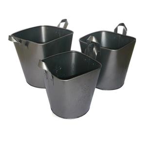 Outdoor Party Decorating Flower Planter For Hotel Garden Decorative Planter Set of Three <b>Bucket</b> Shape <b>Galvanized</b> Planter - Product Image 1