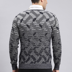 Vente en gros de chandails en laine de coton de qualité supérieure pour hommes nouveau pull uni pour hommes fait sur mesure pour les vêtements d'hiver - Product Image 5
