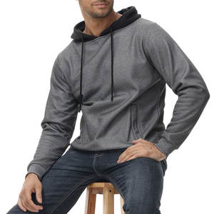 เสื้อฮู้ดผ้าฝ้ายสำหรับผู้ชายผ้าฟลีซแบบสวมหัวขนาดใหญ่พิมพ์ลายโลโก้ที่กำหนดเองสำหรับฤดูหนาว - Product Image 5