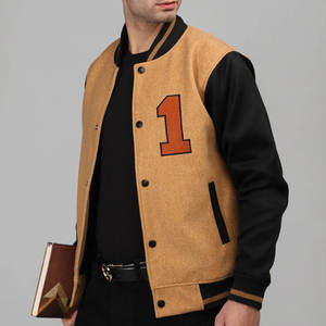 Embroidery Design <b>Men's</b> Satin Varsity <b>Jacket</b> Street Style Waterproof & Windproof Customizable for <b>Men</b> - Product Image 5