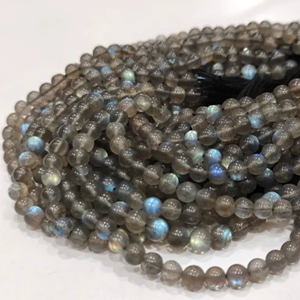 Piedra Preciosa de Labradorita Natural de Alta Calidad, Cuentas Lisas de 5 mm, Se Venden por Hilo de 8 Pulgadas de Largo para la Fabricación de Joyas EMINENT JEWEL - Product Image 1