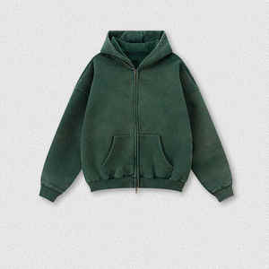 Sweat-shirt d'hiver zippé pour homme, sweat-shirt à capuche en coton polaire avec fermeture éclair pour hommes - Product Image 4