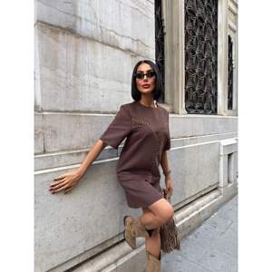 Vestido Midi de Gamuza Borgoña para Mujer missJANELL, con Tela 100% Poliéster, Estilo Casual Elegante para Uso Diario - Product Image 1