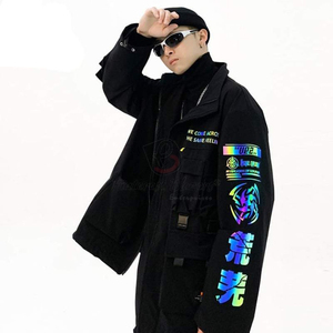 Tùy chỉnh mùa đông <span class=keywords><strong>HI</strong></span> VIS áo khoác không thấm nước có thể tháo rời phản quang công nghệ mặc đội mũ trùm đầu đa túi an toàn bảo hộ lao động chạy OEM - Product Image 3