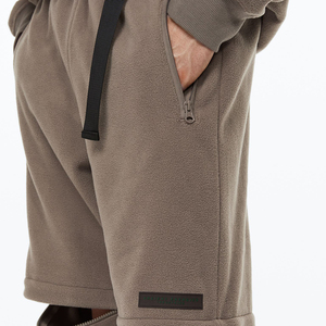 OEM Pantalon de survêtement Logo imprimé personnalisé Taille haute Pantalon décontracté en tissu Style droit Poche zippée Noir Fitness Joggers brodé - Product Image 2