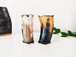 Verre à boire en corne de buffle véritable, écologique, fait main, design classique, pour vin et bière, vente directe usine, styles personnalisés, très demandé - Product Image 4